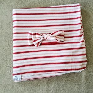 Copper Pearl Cinnamon swaddle blanket + headband